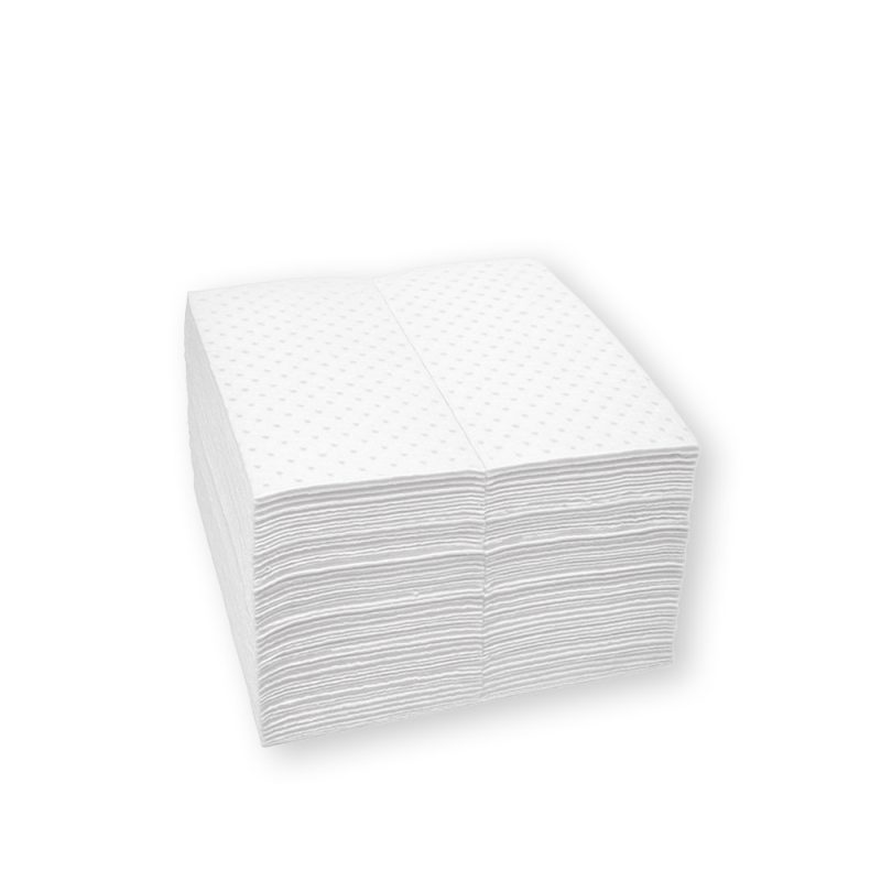 <font color="#294c85"><b>PSP100-032</b></font><br>Oil Only Sorbent Pad, 15" x 18", Two-Ply, Heavy Weight, 18 Gallon, Pack of 100
