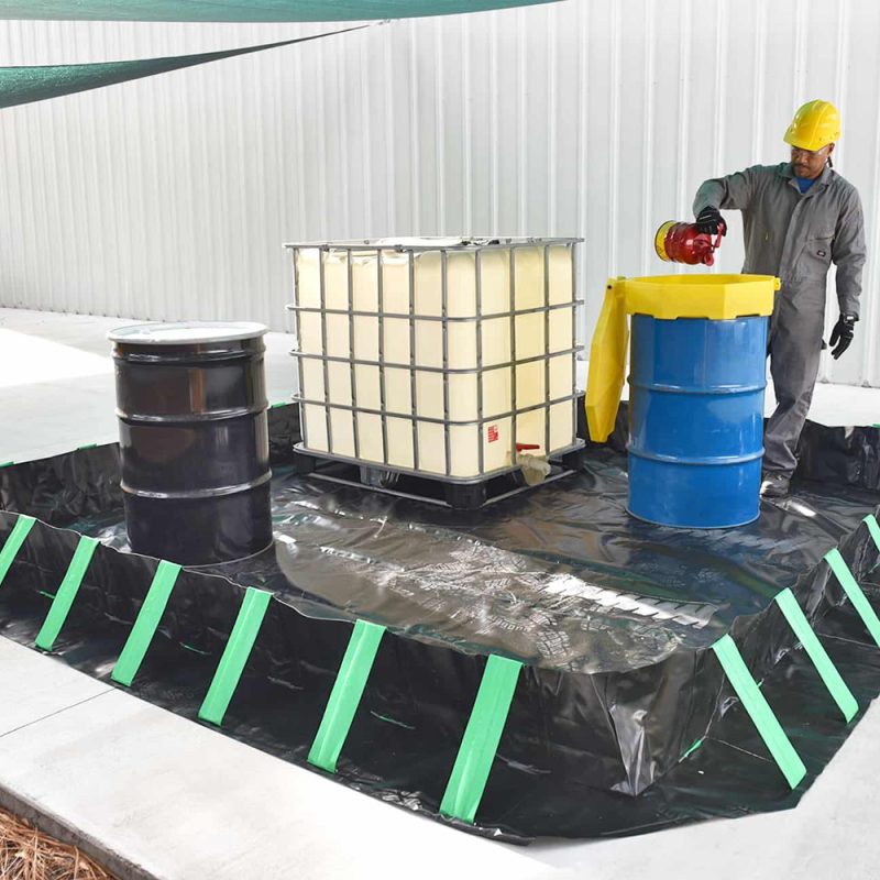 <font color="#294c85"><b>PSP200-4024</b></font><br>Compact Wall Berm, 15' x 50' x 1', 21,235 L Capacity