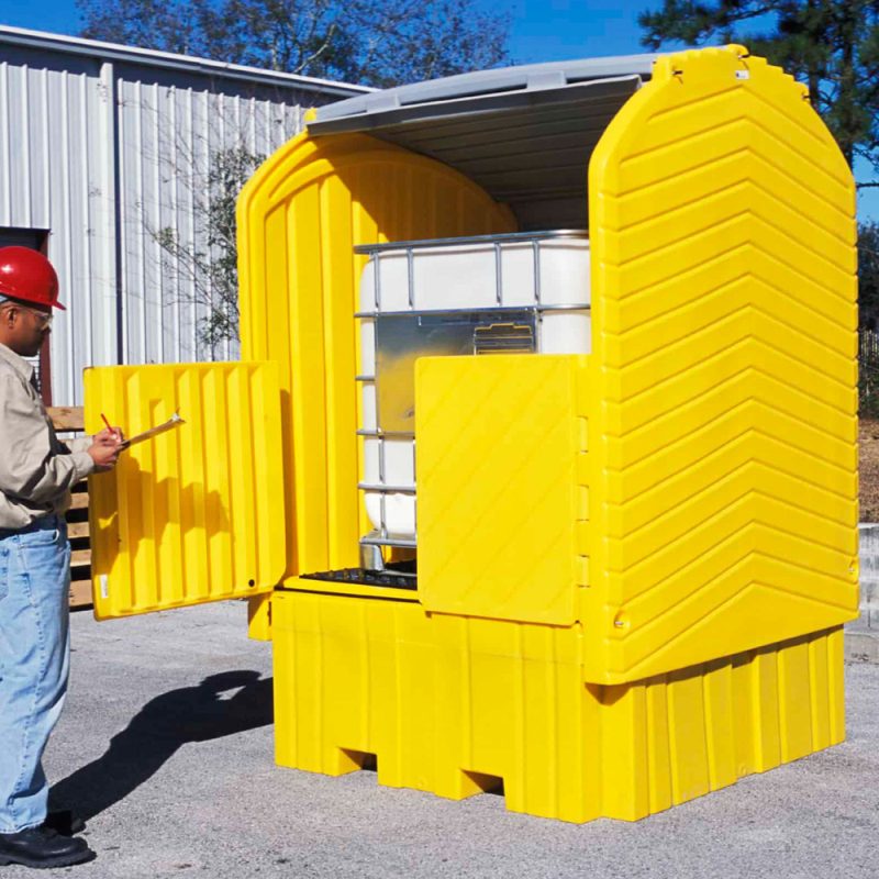 <font color="#294c85"><b>PSP300-098</b></font><br>Ultra-IBC Hard Top, c/w Drain, 64" x 62" x 96", 1,382 L Capacity