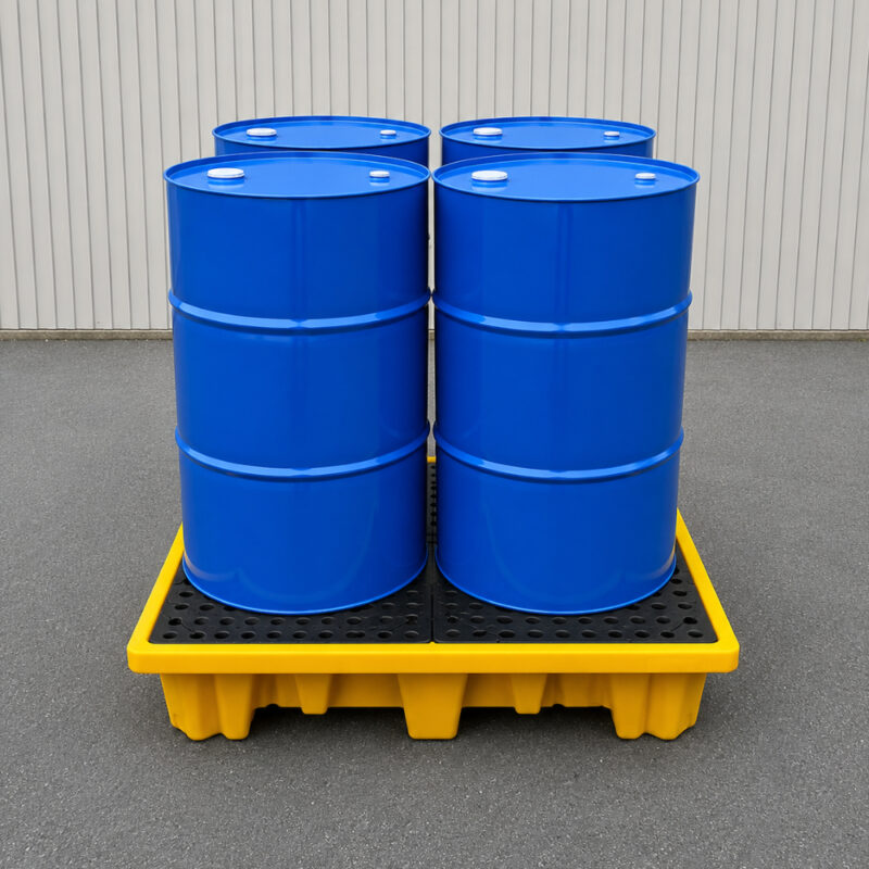 <font color="#294c85"><b>PSP300-051.A</b></font><br>Spill Pallet, 51" x 51" x 12", 4 Drum Type , 260 L Capacity