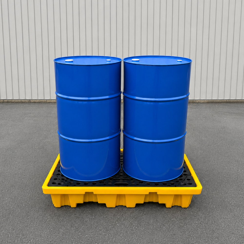 <font color="#294c85"><b>PSP300-092.A</b></font><br>Spill Pallet, 51" x 26.75" x 12", 2 Drum Type , 150 L Capacity